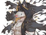 Rating: s
ID: 5619290
Date: 2025-06-03 20:11:08 -0400
Status: active
Score: 10
anthro bandage bandage_on_face bandaged_arm black_sclera canid canine canis chain disembodied disembodied_hand flunky gold_(metal) gold_chain hi_res hood male mammal muscular muscular_male pecs simple_background solo star tongue tongue_out wolf post #5619290