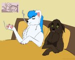 Rating: s
ID: 5002078
Date: 2024-08-22 07:21:50 -0400
Status: active
Score: 12
5:4 bed blue_eyes brown_body brown_fur canid canine canis cigarette domestic_dog duo fangs female female/female feral fur furniture green_eyes hair hed_(hedonophobia_h) hedonophobia_h hi_res hybrid i_love_when_ppl_draw_ships_like_this iceshadow mammal meme smoking teeth white_body white_fur post #5002078