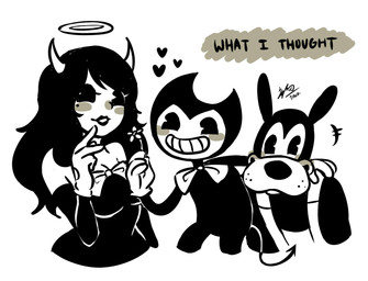 alice_angel angel anthro bendy bendy_and_the_ink_machine black_body black_fur boris bow_tie breasts canine clothing demon female fur gloves happy horn humanoid male mammal old_toon overalls smile taco8998 toony wolf
Rating: Safe
Score: 2
User: LoupMoune
Date: April 28, 2018 alice_angel angel anthro bendy bendy_and_the_ink_machine black_body black_fur boris bow_tie breasts canine clothing demon female fur gloves happy horn humanoid male mammal old_toon overalls smile taco8998 toony wolf
Rating: Safe
Score: 2
User: LoupMoune
Date: April 28, 2018