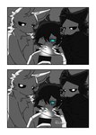 Rating: s
ID: 3138984
Date: 2022-01-23 21:13:05 -0500
Status: active
Score: 88
ambiguous_gender anthro black_body black_fur black_sclera blue_eyes border brown_hair canid canine canis changed_(video_game) domestic_cat electronics felid feline felis fur fuzzy_night677 fuzzy_night_(character) goo_creature grey_background group hair hi_res human looking_at_viewer looking_down male mammal mask one_eye_obstructed phone simple_background the_wolf_king_(changed) white_body white_border white_eyes white_fur white_knight_(changed) wolf post #3138984