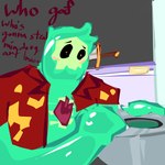 Rating: s
ID: 5547232
Date: 2025-05-03 21:48:00 -0400
Status: active
Score: 0
1:1 2025 aloha_shirt anthro bathroom bathtub belly blush bodily_fluids bone bulimia clothing commentary coneyeaa digital_media_(artwork) doug_(monster_con) eating_disorder goo_creature goo_humanoid half-length_portrait heart_symbol hi_res humanoid hunched_over lmao male melee_weapon monster_prom pattern_clothing pattern_shirt pattern_topwear portrait rib_cage shirt shower_curtain skull soap solo sword tired toilet topwear vomit weapon post #5547232