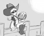 Rating: s
ID: 1101422
Date: 2017-01-08 13:38:19 -0500
Status: active
Score: 11
accessory alien alien_humanoid antenna_bow antennae_(anatomy) black_eyes bodily_fluids boots bottomwear bow_(feature) bow_accessory breasts canteen cassidy_(tooneyd) clothed clothing day female fence footwear freckles grey_background hat hat_band headgear headwear humanoid monochrome not_furry on_fence open_clothing open_mouth open_shirt open_topwear outside ribbons roswell_grey shirt shoes shorts simple_background sitting sky solo source_request spurs sun sweat tooneyd topwear post #1101422