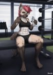 Rating: s
ID: 3568924
Date: 2022-09-15 19:39:48 -0400
Status: active
Score: 233
2022 5_fingers abs anthro barefoot bottle bottomwear bra breasts cleavage clothed clothing container digital_media_(artwork) ear_piercing exposure_variation feet female fingers foxovh fur green_eyes gym hair hi_res holding_bottle holding_container holding_object hyena industrial_piercing looking_at_viewer mammal midriff muscular muscular_anthro muscular_female piercing red_hair shirt smile solo sports_bra spotted_hyena toes topwear underwear yakeera_(hoofen) post #3568924