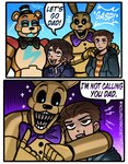 Rating: s
ID: 4989605
Date: 2024-08-16 12:14:52 -0400
Status: active
Score: 160
2024 angry animatronic anthro band-aid bandage black_bow_tie blue_background bow_tie chloesimaginationthings clothing comic dialogue digital_media_(artwork) duo english_text exasperated eyes_closed fangs five_nights_at_freddy's five_nights_at_freddy's:_security_breach gasp gesture glamrock_freddy gregory_(fnaf) group hand_gesture hands_on_shoulders happy hat headgear headwear hi_res hooded_jacket hoodie hug hugging_another human into_the_pit lagomorph leporid looking_at_another machine male mammal oswald_(fnaf) pattern_clothing pattern_shirt pattern_topwear pointing pointing_at_self purple_background purple_bow_tie rabbit robot robot_anthro scottgames sharp_teeth shirt shoulder_pads simple_background speech_bubble spring_bonnie_(fnaf) steel_wool_studios striped_clothing striped_shirt striped_topwear stripes surrogate_father teeth text top_hat topwear post #4989605