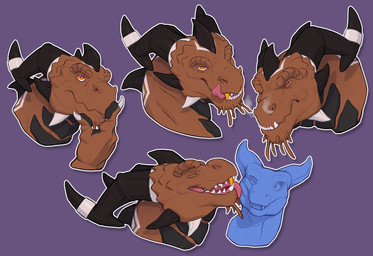 Rating: s
ID: 5653059
Date: 2025-06-19 09:15:54 -0400
Status: active
Score: 1
ambiguous_form black_horn blue_body brown_body dragon duo eyes_closed glistening glistening_eyes hi_res horn horn_jewelry horn_ring jewelry khyaber licking licking_another licking_lips licking_own_lips male mouth_closed mythological_creature mythological_scalie mythology narrowed_eyes orange_eyes pink_tongue pupils purple_background red_eyes ring_(jewelry) scalie simple_background slit_pupils solo tongue tongue_out post #5653059