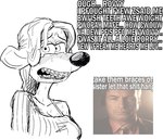 Rating: s
ID: 5506355
Date: 2025-04-15 18:18:42 -0400
Status: active
Score: 21
aardman_animations anthro blush bodily_fluids bra braces breaking_bad breasts brown_rat buckteeth cleavage clothed clothing cold_shoulder_top collarbone dialogue drooling english_text exposed_shoulder female flushed_away general_proton hair half-closed_eyes looking_at_viewer mammal meme murid murine narrowed_eyes ponytail profanity rat rita_malone rodent saliva saul_goodman solo squinted_eyes sweat talking_to_another talking_to_viewer tears teeth teeth_showing text underwear post #5506355