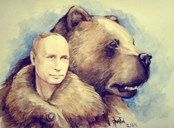 Rating: s
ID: 5410920
Date: 2025-03-04 00:54:17 -0500
Status: active
Score: -63
2011 allegory ambiguous_gender bear black_nose blue_eyes brown_bear brown_body brown_fur dated duo ears_up feral fur furcoat human male mammal painting_(artwork) politics signature simple_background smile teeth traditional_media_(artwork) traditional_painting_(artwork) unknown_artist ursine vladimir_putin watercolor_(artwork) white_body white_skin post #5410920