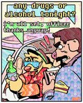 Rating: s
ID: 5644768
Date: 2025-06-15 18:41:02 -0400
Status: active
Score: 11
4:5 alcohol aloha_shirt annoyed beer beer_bottle beverage bird_dog bottle brown_hair canid canine canis car cigarette clenched_teeth clipboard clothing container dialogue domestic_dog drunk_driving duo english_text eyewear facial_hair floppy_ears fur golden_retriever hair half-closed_eyes hat headgear headwear humor hunting_dog mammal mustache narrowed_eyes open_mouth open_smile pattern_clothing pattern_shirt pattern_topwear police police_uniform rawdawgcomics retriever shirt smile smirk smoking smoking_tobacco smug smug_face speech_bubble stahli_(rawdawgcomics) sunglasses teeth text topwear uniform vehicle yellow_body yellow_fur post #5644768