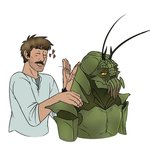 Rating: s
ID: 2425184
Date: 2020-09-27 01:45:08 -0400
Status: active
Score: 19
alien antennae_(anatomy) arm_hair blue_clothing blue_shirt blue_topwear body_hair brown_hair christopher_johnson clothed clothing district_9 duo eyes_closed facial_hair green_body hair hand_on_shoulder happy headpat heart_symbol human humanoid interspecies male male/male mammal motion_lines multicolored_body mustache narrowed_eyes not_furry patting prawn_(district_9) roger98 shirt simple_background smile tentacles topwear two_tone_body undershirt white_background wikus_van_der_merwe yellow_eyes yellow_sclera post #2425184