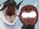 Rating: s
ID: 4326540
Date: 2023-10-01 20:17:06 -0400
Status: active
Score: 51
2023 4:3 absurd_res ambiguous_gender black_body blue_background bodily_fluids cetacean cutaway digital_media_(artwork) dolphin ear_frill feral frill_(anatomy) frill_piercing furgonomics furry-specific_piercing gaping_mouth hi_res imperatorcaesar inside_mouth mammal marine mouth_shot narrowed_eyes oceanic_dolphin open_mouth orca piercing pink_tongue reverse_mouth_shot saliva saliva_on_tongue saliva_string simple_background solo tongue toothed_whale white_body white_frill post #4326540