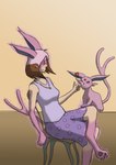 Rating: s
ID: 5616661
Date: 2025-06-02 15:06:52 -0400
Status: active
Score: 7
2018 biped black_pawpads blush bottomwear breasts brown_hair chair clothed clothing colored duo ear_growth eeveelution espeon female feral forehead_gem forked_tail fully_clothed fur fur_growth furniture gem generation_2_pokemon growth hair handpaw heart_symbol hi_res human jewelry looking_at_another magic mammal mid_transformation necklace nintendo on_chair pawpads paws pokemon pokemon_(species) purple_body purple_eyes purple_fur purple_hair quadruped shirt side_view sitting sitting_on_chair skirt smile species_transformation stoneheron tail tail_growth topwear transformation transformation_through_magic unusual_anatomy unusual_tail post #5616661