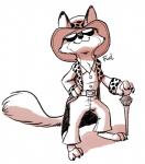 Rating: s
ID: 1407940
Date: 2017-12-23 10:24:54 -0500
Status: active
Score: 13
2017 animal_print anthro barefoot belt biped bottomwear cane canid canine cheek_tuft claws clothed clothing cow_print disney eyewear facial_tuft feet fox fuel_(artist) fully_clothed hand_on_hip hat headgear headwear holding_object jacket male mammal nick_wilde pants pimp red_fox restricted_palette shirt signature simple_background smile solo standing suit sunglasses toe_claws topwear true_fox tuft white_background zootopia post #1407940