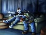 Rating: s
ID: 213548
Date: 2012-05-11 12:56:24 -0400
Status: active
Score: 18
3_toes 4_arms 4_fingers 5_fingers anthro arms_bent bag barefoot baseball_cap bent_legs black_nose blue_eyes bottomwear brown_eyes brown_hair canid canine chip_bag claws clothed clothing container controller cord doritos duo extended_arm feet felid fingers food_container frito-lay fully_clothed furgonomics furniture game_controller gamecube gamecube_controller gaming gesture hair hand_gesture hand_in_bag hand_in_container hat headgear headwear holding_controller holding_game_controller holding_object hoodie legs_over_edge licking licking_lips licking_own_lips male mammal maned_wolf multi_arm multi_limb multiplayer nintendo nintendo_controller on_sofa open_mouth open_smile over_edge pants pink_nose playing_video_game pointing self_lick shirt short_hair shynjy sitting sitting_on_sofa smile sofa sweater t-shirt tail tail_on_furniture tail_on_sofa tail_over_edge toes tongue tongue_out topwear wavebird_controller wired_controller wireless_controller post #213548