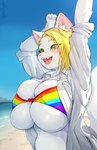 Rating: s
ID: 5613539
Date: 2025-06-01 09:13:16 -0400
Status: active
Score: 57
2025 absurd_res beach big_breasts big_butt bikini bikini_top blonde_hair breasts butt clothing curvy_figure digital_media_(artwork) ear_piercing felid feline female fur hair hi_res huge_breasts kiko_kempt lgbt_pride lgbt_pride_month mammal nipple_piercing nipples peachygho piercing pride_color_clothing pride_colors slightly_chubby slightly_chubby_female swimwear tongue tongue_piercing two-piece_swimsuit white_body white_fur post #5613539