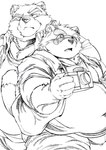 Rating: s
ID: 5350930
Date: 2025-02-04 08:21:07 -0500
Status: active
Score: 8
2025 5_fingers anthro asakura_kento bear belly black_and_white bottomwear camera canid canine clothing dipstick_tail duo eyewear fingers glasses hi_res jacket juuichi_mikazuki kemono kounosuke_(morenatsu) male mammal markings monochrome morenatsu overweight overweight_anthro overweight_male pants pince-nez raccoon_dog shirt simple_background tail tail_markings tanuki topwear post #5350930