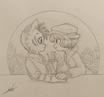 Rating: s
ID: 5616048
Date: 2025-06-02 07:44:48 -0400
Status: pending
Score: 11
2024 4_fingers affectionate anthro bob_cut bow_tie cafeabril calvin_mcmurray canon_couple circle_background claws clothed clothed_anthro clothed_female clothed_male clothing collared_shirt container cup dating daww domestic_cat drinking_glass drinking_straw duo eye_contact eyebrows felid feline felis female female_anthro fingers flat_cap flirting glass glass_container glass_cup graphite_(artwork) hair hand_holding hand_on_another's_hand hand_on_hand happy hat head_tuft headgear headwear hi_res intimate ivy_pepper jacket lackadaisy looking_at_another love male male/female male_anthro mammal monochrome pawpads romantic romantic_ambiance romantic_couple shirt short_snout side_view signature simple_background smile straight_hair tabby_cat topwear traditional_media_(artwork) tuft vest post #5616048