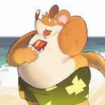 Rating: s
ID: 5661654
Date: 2025-06-23 00:00:26 -0400
Status: active
Score: 15
1:1 2025 anthro beach belly big_belly bottomwear clothing digital_media_(artwork) food fur geronimo_stilton_(series) green_clothing green_swimwear hi_res holding_food holding_object male mammal markings mouse murid murine overweight overweight_male popsicle red_nose rodent shaded shorts soft_shading solo standing swatch_txt swimwear tan_body tan_fur tongue tongue_out trap_stilton white_markings post #5661654