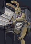 Rating: s
ID: 4996807
Date: 2024-08-19 17:30:12 -0400
Status: active
Score: 51
2024 anthro apron bow_tie buckteeth bunnysuitconman clothing digital_media_(artwork) five_nights_at_freddy's hi_res into_the_pit kitchen lagomorph leporid looking_at_viewer machine male mammal rabbit robot scottgames scut_tail short_tail solo spring_bonnie_(fnaf) tail teeth yellow_body post #4996807