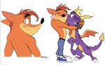Rating: s
ID: 5657647
Date: 2025-06-21 08:34:40 -0400
Status: active
Score: 26
2025 3_toes 4_fingers activision anthro bandicoot blep bottomwear clothing crash_bandicoot crash_bandicoot_(series) crossover denim denim_bottomwear denim_clothing digital_drawing_(artwork) digital_media_(artwork) dragon duo feet feral fingerless_gloves fingers footwear fur gloves green_eyes handwear happy horn hug jeans male mammal marsupial mythological_creature mythological_scalie mythology orange_body orange_fur pants purple_body purple_eyes purple_scales scales scalie selinaeagle shoes silly_face simple_background smile spyro spyro_the_dragon tail toes tongue tongue_out white_background wings post #5657647