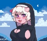 Rating: s
ID: 4331617
Date: 2023-10-04 06:05:58 -0400
Status: active
Score: 70
anthro big_breasts blonde_hair blush breasts button_ears cleavage clothed clothing detailed_background digital_media_(artwork) domestic_pig emelie_(cyancapsule) female floppy_ears freckles hair hi_res makeup mammal ninesm nun nun_outfit pixel_(artwork) purple_eyes short_hair side_boob smile solo suid suine sus_(pig) white_hair post #4331617
