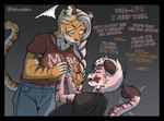 Rating: s
ID: 4815516
Date: 2024-05-29 18:35:30 -0400
Status: active
Score: 42
5_fingers anthro band-aid bandage biped braided_hair breasts busty_boy_(lore) claws clothed clothing countershade_fur countershade_tail countershading dewebu dialogue dipstick_tail duo english_text eyebrows felid female fingers fur hair hi_res hyper inner_ear_fluff luka_belyakov male mammal markings mother_(lore) mother_and_child_(lore) mother_and_son_(lore) natasha_belyakov pantherine parent_(lore) parent_and_child_(lore) parent_and_son_(lore) shirt small_but_busty son_(lore) striped_body striped_fur stripes tail tail_markings text tiger topwear tuft young young_anthro post #4815516
