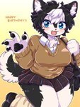 Rating: s
ID: 4339689
Date: 2023-10-08 05:08:30 -0400
Status: active
Score: 34
2023 3:4 4_fingers anthro ayase_(aya_ryona) black_body black_bottomwear black_clothing black_ears black_fur black_hair black_pawpads black_skirt blue_eyes blush bottomwear breasts brown_clothing brown_topwear canid canine canis chest_tuft clothing domestic_dog extended_hand female fingernails fingers footwear fur hair hi_res husky inner_ear_fluff kemono koto0v0haru leg_tuft legwear mammal multicolored_hair nails nordic_sled_dog pawpads paws school_uniform shirt shoes siberian_husky simple_background skirt smile socks solo spitz tail topwear tuft two_tone_hair two_tone_tail uniform white_body white_clothing white_fur white_hair white_inner_ear white_inner_ear_fluff white_shirt white_topwear post #4339689