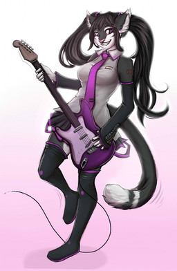 5_fingers absolute_territory anthro black_hair breasts cat clothed clothing dipstick_tail eyebrows eyelashes feline female guitar hair legwear mammal multicolored_tail musical_instrument one_leg_up pigtails pink_nose playing_instrument purple_eyes robyn_paperdoll simple_background skirt smile standing teeth thigh_highs white_background
Rating: Safe
Score: 5
User: Millcore
Date: June 21, 2017 5_fingers absolute_territory anthro black_hair breasts cat clothed clothing dipstick_tail eyebrows eyelashes feline female guitar hair legwear mammal multicolored_tail musical_instrument one_leg_up pigtails pink_nose playing_instrument purple_eyes robyn_paperdoll simple_background skirt smile standing teeth thigh_highs white_background
Rating: Safe
Score: 5
User: Millcore
Date: June 21, 2017
