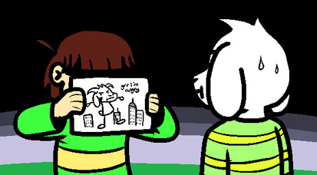 ambiguous_gender asriel_dreemurr boss_monster caprine chara_(undertale) child clothed clothing cub drawing duo fur goat hair human humanoid humor low_res male mammal quetzadrake sweat undertale video_games white_fur young
Rating: Safe
Score: 4
User: Nicklo6649
Date: April 19, 2018 ambiguous_gender asriel_dreemurr boss_monster caprine chara_(undertale) child clothed clothing cub drawing duo fur goat hair human humanoid humor low_res male mammal quetzadrake sweat undertale video_games white_fur young
Rating: Safe
Score: 4
User: Nicklo6649
Date: April 19, 2018
