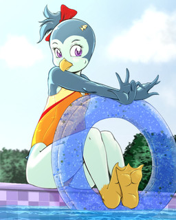 Rating: s
ID: 5764182
Date: 2025-08-08 04:48:39 -0400
Status: active
Score: 11
2025 4:5 accessory anthro avian avian_feet beak biped bird black_body black_hair blue_eyes blush blush_lines bow_ribbon clothed clothing countershade_face countershade_torso countershading day eyebrows feet female flat_chested hair hair_accessory hair_bow hair_ribbon hi_res inflatable inner_tube membrane_(anatomy) one-piece_swimsuit outside penguin poolside ribbons risingdragon short_hair sitting sitting_on_ground solo swimwear toes water webbed_feet white_body white_countershading young young_anthro young_female post #5764182