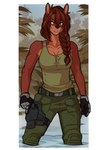Rating: s
ID: 5551449
Date: 2025-05-05 18:33:59 -0400
Status: active
Score: 35
2025 absurd_res anthro athletic athletic_anthro athletic_female bangs belt biped black_clothing black_gloves black_handwear bottomwear braided_hair braided_ponytail brown_body brown_hair brown_nose cervine clothed clothed_anthro clothed_female clothing collarbone countershade_face countershade_torso countershading deer eyebrows female female_anthro fingers front_view fully_clothed fully_clothed_anthro fully_clothed_female gloves green_belt green_bottomwear green_clothing green_eyes green_pants green_shirt green_tank_top green_topwear hair hair_between_eyes handwear hi_res holster holstered_pistol iris long_hair lotusgarden mammal maya_(grizzlygus) military_uniform monotone_hair multicolored_body outside pants partially_submerged plant ponytail portrait pupils red_deer shirt solo standing standing_in_water tan_body tan_countershading tan_inner_ear tank_top three-quarter_portrait topwear two_tone_body uniform water white_sclera post #5551449