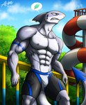 Rating: s
ID: 5132115
Date: 2024-10-22 12:57:26 -0400
Status: active
Score: 7
abs absurd_res alkan amusement_park anthro barcode barcode_tattoo blue_eyes bodily_fluids bottomwear clothed clothing dessert fish food grey_body hi_res luke_(alkan) male marine multicolored_body muscular muscular_anthro muscular_male navel nipples pecs piercing shark solo sweat swimming_pool swimwear swimwear_only tattoo teeth topless topless_anthro topless_male two_tone_body water_park post #5132115
