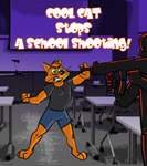 Rating: s
ID: 5347212
Date: 2025-02-02 15:43:03 -0500
Status: active
Score: 1
2023 3_toes 4_fingers action_pose action_scene angry anthro artist_name athletic athletic_anthro athletic_male barefoot biped black_eyebrows black_nose black_shading blue_bottomwear blue_clothing blue_shorts bottomwear cheek_tuft classroom classroom_desk clenched_teeth clothing colored cool_cat cool_cat_(series) cover digital_drawing_(artwork) digital_media_(artwork) domestic_cat duo english_text exclamation_point eyebrows facial_tuft feet felid feline felis fingers fist fur green_eyes grey_clothing grey_shirt grey_t-shirt grey_topwear gun head_tuft holding_machine_gun human humanoid_hands humanoid_heel humor inside intervention intruder invasion machine_gun male mammal mixed_media orange_body orange_fur parody pecs photo_background photography_(artwork) plantigrade pose poster projector ranged_weapon school school_desk school_shooting shaded shirt shooting shorts signature solo_focus standing stevethedragon t-shirt teeth teeth_showing text title toes topwear tuft weapon whiskers white_body white_sclera whiteboard post #5347212