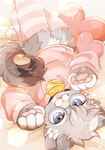 Rating: s
ID: 5667986
Date: 2025-06-25 23:01:05 -0400
Status: active
Score: 28
2025 anthro bed bedding bell bell_collar blep blue_eyes bottomless bottomless_anthro bottomless_male clothed clothing collar digital_media_(artwork) dipstick_ears dipstick_fingers dipstick_tail domestic_cat ear_markings egyptian_mau eyewear felid feline felis femboy fur furniture glasses gold_bell grey_body hair heart_pillow heart_symbol hi_res hoodie hoshino leg_warmers legwear looking_at_viewer lying male mammal markings multicolored_ears nixuelle on_back oversized_clothing oversized_hoodie oversized_topwear pawpads paws pillow pink_clothing pink_hoodie pink_nose pink_topwear smile solo stockings tail tail_markings thigh_highs tongue tongue_out topwear post #5667986