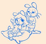 Rating: s
ID: 3123355
Date: 2022-01-14 19:34:41 -0500
Status: active
Score: 28
2021 adolescent anthro brother_(lore) brother_and_sister_(lore) brush brushing brushing_hair buckteeth clothing duo everyone_else_has_had_more_sex_than_me eyelashes female hair half-closed_eyes kneeling lagomorph leporid male mammal monochrome narrowed_eyes personal_grooming pillow rabbit shirt sibling_(lore) simple_background sister_(lore) sitting_on_pillow sketch smile soulcentinel styling_hair teeth tism tism_rabbit tism_stacy tism_tully topwear translucent translucent_hair whiskers young young_anthro young_male post #3123355