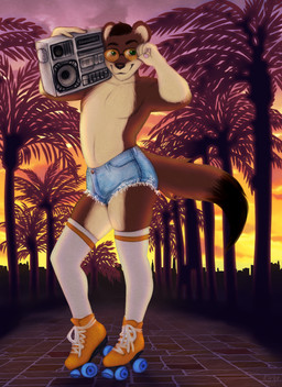 Rating: s
ID: 4935851
Date: 2024-07-22 15:22:14 -0400
Status: active
Score: 8
absurd_res anthro boombox bottomwear brown_body brown_fur clothed clothing dark_hair denim denim_bottomwear denim_clothing denim_shorts eyewear eyewear_on_head femboy fur hi_res hotpants kirkesan lean_body legwear looking_at_viewer male mammal multicolored_body mustelid musteline palm_tree plant quad_skates raising_leg roller_skates shorts smile smiling_at_viewer smirk smirking_at_viewer solo stoat sunglasses sunglasses_on_head tan_body tan_fur thigh_highs topless topless_male tree true_musteline two_tone_body weasel post #4935851