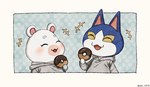Rating: s
ID: 5422563
Date: 2025-03-09 16:11:29 -0400
Status: active
Score: 7
ambiguous_gender animal_crossing anthro artist_name blue_background blue_body blue_fur border cel_shading chibi clothed clothing countershade_face countershade_fur countershading cricetid digital_media_(artwork) domestic_cat dotted_background duo eyebrows eyelashes eyes_closed featureless_hands felid feline felis female flurry_(animal_crossing) fur grey_clothing grey_hoodie grey_topwear hamster happy hi_res holding_doughnut hoodie male_(lore) mammal nintendo oni_atat open_mouth open_smile pattern_background rodent shaded simple_background smile solo text tom_(animal_crossing) tongue topwear white_body white_border white_fur post #5422563