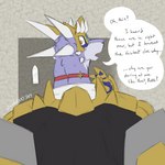 Rating: s
ID: 3854790
Date: 2023-02-05 03:54:58 -0500
Status: active
Score: 12
2019 anthro armor biped cape clothing colored crown dialogue dialogue_box dragon drake_(zerofox) english_text european_mythology headgear horn inside king looking_at_viewer looking_back looking_back_at_viewer male mythological_creature mythological_scalie mythology offscreen_character open_mouth purple_body purple_scales royalty scales scalie signature solo speech_bubble text western_dragon yellow_armor yellow_eyes zerofox1000 post #3854790