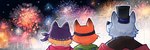 Rating: s
ID: 4242522
Date: 2023-08-19 13:55:42 -0400
Status: active
Score: 3
3:1 anthro black_clothing black_hat black_headwear canid canine canis carnival_(disambiguation) clothing domestic_cat felid feline felis female fireworks fox fur green_clothing green_hoodie green_topwear grey_body grey_fur group hat headgear headwear hoodie jean_(marble_carnival) kerchief looking_away male mammal marble_carnival_(arcade) master_(marble_carnival) miko_uma1 orange_body orange_fur overalls panera_(marble_carnival) tan_body tan_fur top_hat topwear trio watching_fireworks wolf post #4242522