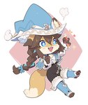 Rating: s
ID: 4702018
Date: 2024-04-05 19:38:17 -0400
Status: active
Score: 13
2022 alternative_fashion anthro blue_clothing blue_eyes blush canid canine chibi clothing dogfuji15 female fur hair hat headgear headwear hi_res j-fashion kemono laboratory_equipment laboratory_glassware mammal ouji_(fashion) pawpads ponytail scientific_instrument simple_background smile solo star_pupils stirrup_knee_boots stirrup_legwear tail test_tube wizard_hat yellow_body yellow_fur post #4702018
