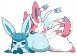 Rating: s
ID: 5667656
Date: 2025-06-25 19:47:10 -0400
Status: pending
Score: 64
ambiguous_gender blue_body blue_ears blue_eyes blue_fur blush bow_ribbon duo eeveelution eyes_closed feral fur generation_4_pokemon generation_6_pokemon glaceon gloves_(marking) hi_res leg_markings lying lying_on_another mammal markings multicolored_body multicolored_fur narrowed_eyes nintendo on_front open_mouth pink_body pink_ears pink_fur pink_tail pokemon pokemon_(species) ribbons signature simple_background sleeping smile socks_(marking) sparkles sylveon tail tail_motion tailwag tontaro two_tone_body two_tone_fur watermark white_background white_body white_fur post #5667656