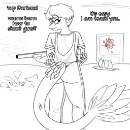 Rating: s
ID: 5758332
Date: 2025-08-05 13:27:18 -0400
Status: pending
Score: 0
1:1 2024 anthro arsenic_iii butt dialogue dinosaur dromaeosaurid english_text eyelashes eyewear feathered_dinosaur feathered_scalie feathered_tail feathers glasses goodbye_volcano_high gun hair hi_res looking_at_viewer looking_back looking_back_at_viewer male microraptor monochrome outside prehistoric_species ranged_weapon reptile sage_(gvh) scalie shooting_range short_hair shotgun smile snout solo tail tail_tuft talking_to_viewer text theropod tuft weapon post #5758332