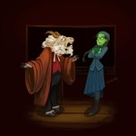 Rating: s
ID: 5545755
Date: 2025-05-03 08:14:47 -0400
Status: active
Score: 1
1:1 anthro beanie black_hair book bovid caprine chalkboard clothed clothing doctor_dillamond dress duo eyewear female fur glasses goat green_body green_skin hair hat headgear headwear hoof_hands hooves horn humanoid inside male mammal open_mouth ponytail scared signature squeegool tan_body tan_fur teacher teeth the_wonderful_wizard_of_oz white_body white_fur wicked_(musical) wicked_witch_of_the_west post #5545755