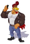 Rating: s
ID: 4336770
Date: 2023-10-06 19:40:31 -0400
Status: active
Score: 19
anthro avian bird brush chicken clothed clothing enchanted_portals galliform gallus_(genus) hairbrush hi_res jacket lewdookami looking_at_viewer male muscular muscular_male pecs phasianid rocky_(enchanted_portals) shaved smile solo topwear post #4336770