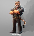 Rating: s
ID: 5624474
Date: 2025-06-06 13:31:36 -0400
Status: active
Score: 1
1:1 alternate_version_at_source anthro belt clothed clothing crazydrak epic_games fangs felid fortnite front_view full-length_portrait fur glistening glistening_eyes hi_res knife looking_at_viewer male mammal markings mouth_closed muscular muscular_anthro muscular_male orange_body orange_fur oscar_(fortnite) pantherine pink_tongue portrait simple_background solo standing striped_arms striped_markings striped_tail stripes tail tail_markings teeth tiger tongue whiskers white_body white_fur yellow_eyes post #5624474
