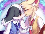 Rating: s
ID: 3053642
Date: 2021-12-01 22:41:18 -0500
Status: active
Score: 94
4:3 5_fingers abstract_background adolescent alternate_version_at_source anthro black_body black_fur blue_eyes blue_necktie blush brown_eyes canid changle_(ffjjfjci) clothed clothing cute_fangs duo ears_down fangs felid feline ffjjfjci fingers fur half-closed_eyes hand_on_cheek hi_res humanoid_hands imminent_kiss inner_ear_fluff kemono looking_at_another looking_at_partner male male/male mammal multicolored_body multicolored_fur multicolored_necktie narrowed_eyes necktie open_mouth orange_eyes pink_inner_ear pivoted_ears red_necktie shirt tan_body tan_fur teeth tongue tongue_out topwear tuft two_tone_body two_tone_fur two_tone_necktie white_body white_clothing white_fur white_necktie white_shirt white_topwear xiao_hui_(ffjjfjci) young post #3053642