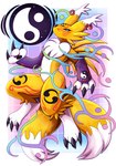 Rating: s
ID: 5025645
Date: 2024-09-02 13:04:00 -0400
Status: active
Score: 35
2_tails 3_fingers absurd_res ambiguous_gender anthro arm_tuft armwear bandai_namco biped black_claws black_nose black_pawpads black_sclera blue_eyes bridal_gauntlets canid cheek_tuft chest_tuft claws clothing countershade_torso countershading digimon digimon_(species) digital_drawing_(artwork) digital_media_(artwork) dirgeserval ear_piercing ear_ring facial_markings facial_tuft fingers fluffy fluffy_tail fur fur_markings futatsudomoe hair head_markings hi_res legs_tuft long_ears long_hair mammal markings multi_tail pawpads piercing red_body red_fur religion renamon renamon_x ring_piercing shaded shoulder_tuft solo sparkles symbol symbol_on_clothing symbol_on_thigh tail taoism tomoe_(symbol) tuft white_body white_fur x-digimon yellow_body yellow_fur yin_yang post #5025645