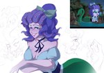 Rating: s
ID: 5141935
Date: 2024-10-27 05:51:21 -0400
Status: active
Score: 4
big_breasts big_hair blue_clothing blue_eyes blue_ribbon blue_topwear breasts cala_maria cleavage clothed clothing crossed_arms cuphead_(game) eyeshadow female green_body green_bow green_eyeshadow green_scales hair hi_res humanoid looking_at_viewer makeup marine markings merfolk mole_(marking) mole_under_eye pseudo_hair purple_body purple_hair purple_skin scales simple_background smile solo split_form teazynekit tentacle_hair tentacles topwear white_background wide_hips post #5141935