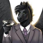 Rating: s
ID: 2601643
Date: 2021-02-05 02:31:04 -0500
Status: active
Score: 24
2020 anthro apple-faced black_body black_feathers black_hair black_nails black_skin black_wings clothing colored_nails digital_media_(artwork) equid equine feathers front_view green_eyes hair half-length_portrait hi_res holding_glass holding_object looking_at_viewer male mammal mythological_creature mythological_equine mythology nails necktie pegasus portrait purple_necktie roukan_(pegasus) shirt simple_background solo suit topwear white_background white_clothing white_shirt white_topwear wings post #2601643
