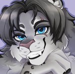 Rating: s
ID: 5596745
Date: 2025-05-25 05:35:38 -0400
Status: active
Score: 6
absurd_res anthro aslan_(artist) blue_eyes claws digital_media_(artwork) ear_markings eye_scar facial_scar fangs felid fur grin hand_under_chin hi_res hybrid lion looking_at_viewer lucas_everest male mammal mane pantherine scar simple_background smile snow_leopard solo teeth post #5596745