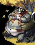 Rating: s
ID: 2096263
Date: 2019-12-26 16:00:21 -0500
Status: active
Score: 4
alpha_channel anthro autumn beanie belly bench beverage big_belly big_butt biped black_body black_fur butt canid canine canis chubby_cheeks clothed clothing domestic_dog eyes_closed fur hat headgear headwear holding_beverage holding_object leaf male mammal moobs navel nyil obese obese_anthro obese_male on_bench open_mouth open_smile outside overweight overweight_anthro overweight_male plant scarf sitting smile solo tree white_body white_fur post #2096263